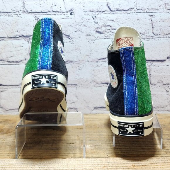 CONVERSE - Chuck Taylor/J.W. Anderson - Sneakers, green/black/blue, size 6 - Picture 4 of 8